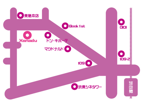 渋谷Xanaduへのアクセス